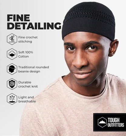 Kufi Hat - Kufi Hats for Men Muslim, Turkish Kufi Cap - WORLD TIME VISITS