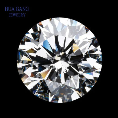 Cubic Zirconia Stone round White Brilliant Cut Loose CZ Stones Synthetic Gems Beads for Jewelry AAAAA