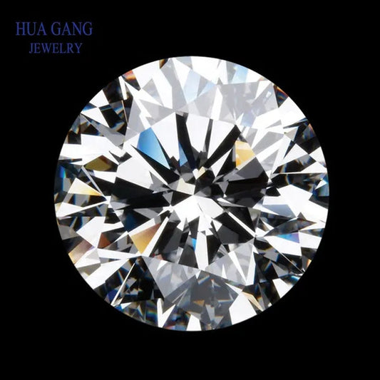 Cubic Zirconia Stone round White Brilliant Cut Loose CZ Stones Synthetic Gems Beads for Jewelry AAAAA