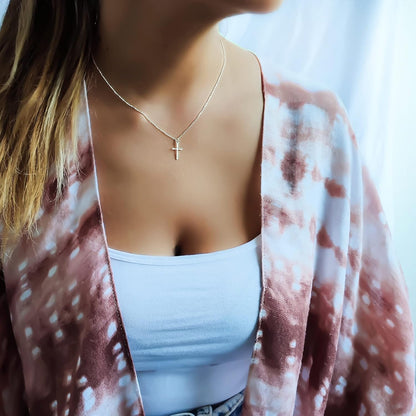 Cross Necklace for Women, 16-18 Inches Silver/Gold Chain, Women'S Small Simple Cross Necklaces Religious Charm Jewelry, Faith Gift for Her