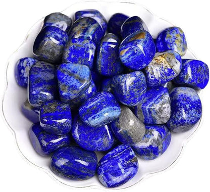 Lapis Lazuli Healing Crystal Stones, 1.25-2.0" Large Reiki Healing Gemstones Natural Tumbled Polished Stones for Energy Witchcraft Therapy Meditation