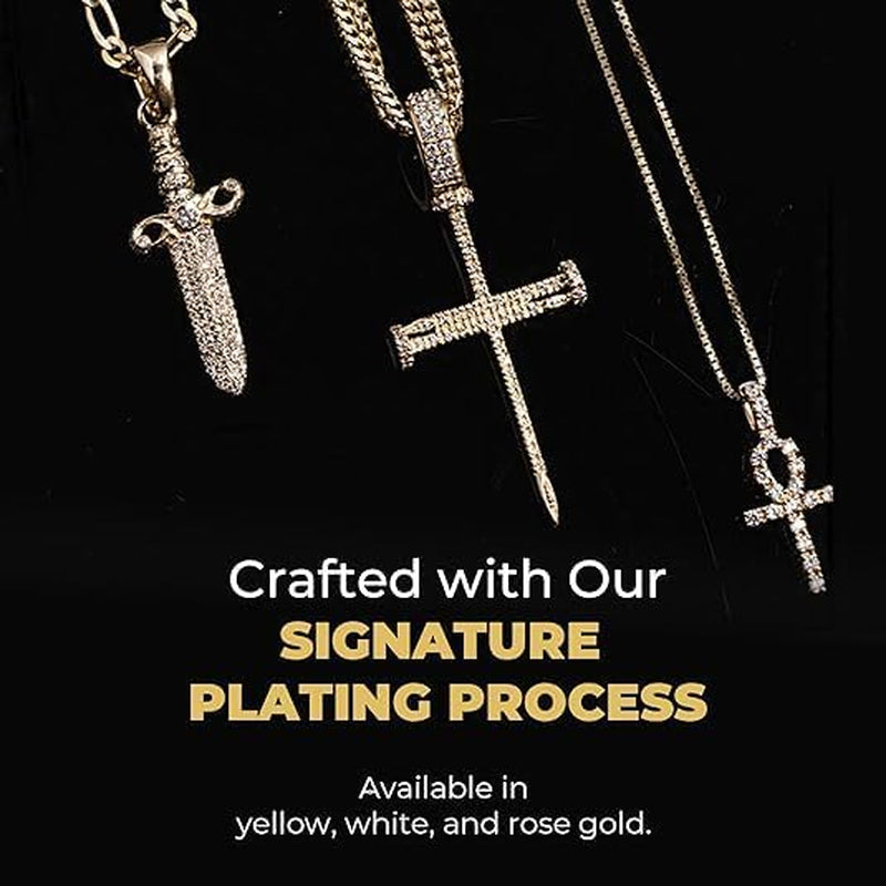 Gold-Plated Cross Pendant for Men and Women - Minimalist Plain Cross Pendant - Designed in Miami - Built to Last