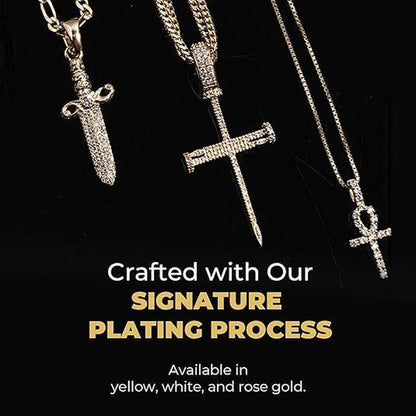 Gold-Plated Cross Pendant for Men and Women - Minimalist Plain Cross Pendant - Designed in Miami - Built to Last