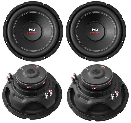 Pyle 12" 6400W 4-Ohm DVC Car Stereo Power Audio Subwoofer Set, 4Pk | PLPW12D