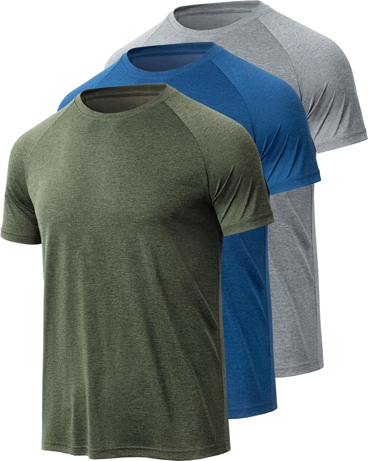 Workout Shirts for Men, Moisture Wicking Quick Dry Active Athletic Men'S Gym Performance T Shirts - WORLD TIME VISITS