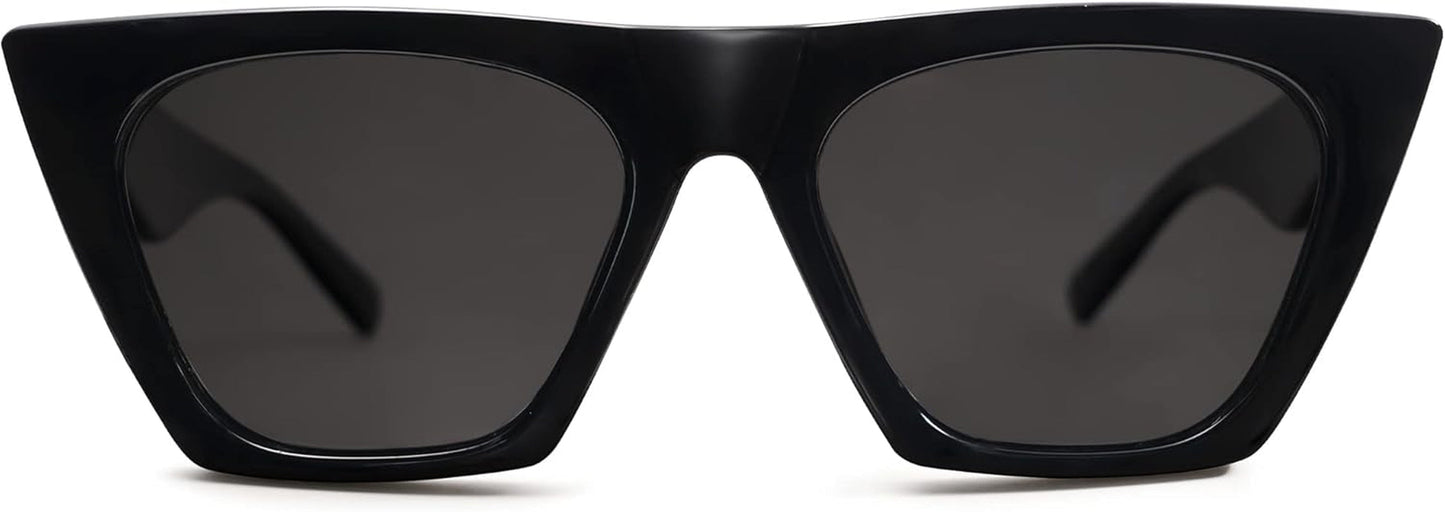 Trendy Oversized Square Cateye Polarized Sunglasses Womens Big Frame Shades SJ2115