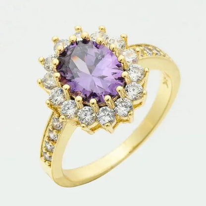 Natural 3.26CT White/Emerald/Ruby/Alexandrite/Sapphire Diamond 14K Yellow Gold Wedding Ring Size 6-11