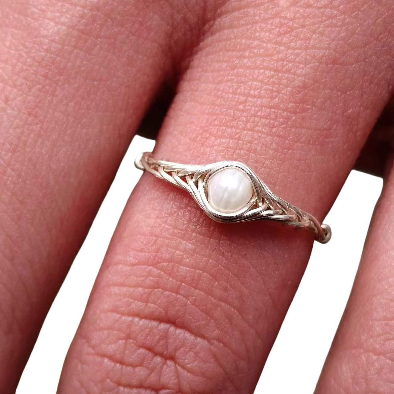 Pearl Rings for Women Sterling Silver Handmade by  (8)