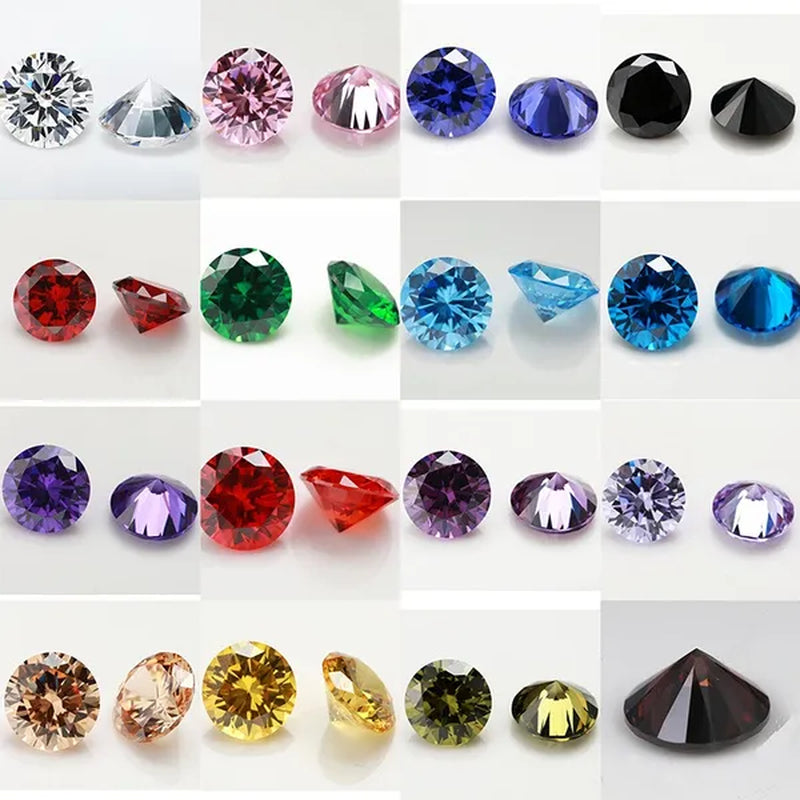 6.5Ct Loose Gemstone round Cut Cubic Zirconia Stone Jewelry Production Craft Bead Grade VVS 10.0 Mm/0.393Inch - WORLD TIME VISITS
