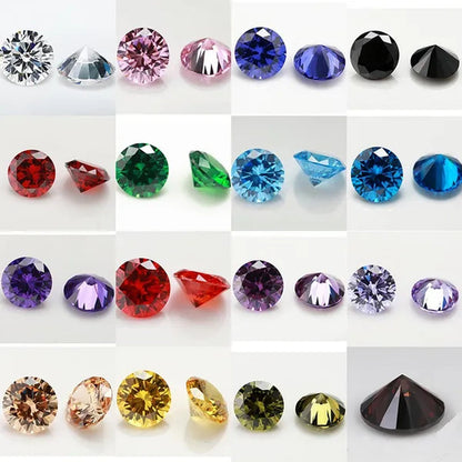 6.5Ct Loose Gemstone round Cut Cubic Zirconia Stone Jewelry Production Craft Bead Grade VVS 10.0 Mm/0.393Inch - WORLD TIME VISITS