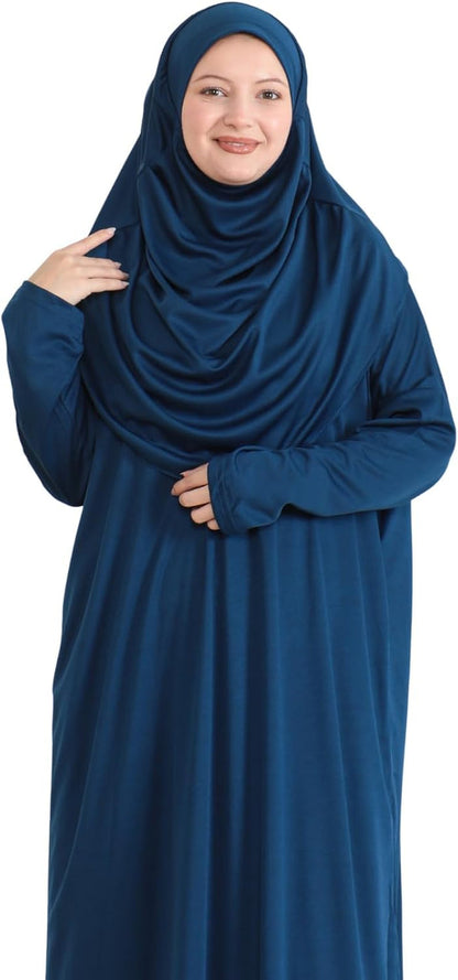 Muslim Dress for Women with Hijab, Abaya, Instant Prayer Clothes Set, Islamic Wear, Dubai Kaftan Jilbab Burqa