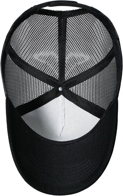 American Flag Trucker Hat - Snapback Hat, Baseball Cap for Men Women - Breathable Mesh Side, Adjustable Fit - for Casual Wear