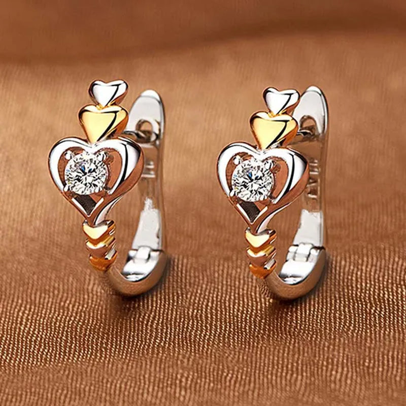 Creative Love Shape Weight Loss Earrings   Heart To Heart Diamond Slim Earrings Chakra Burning Fat Magnetic Therapy Weight Loss Jewelry Gifts