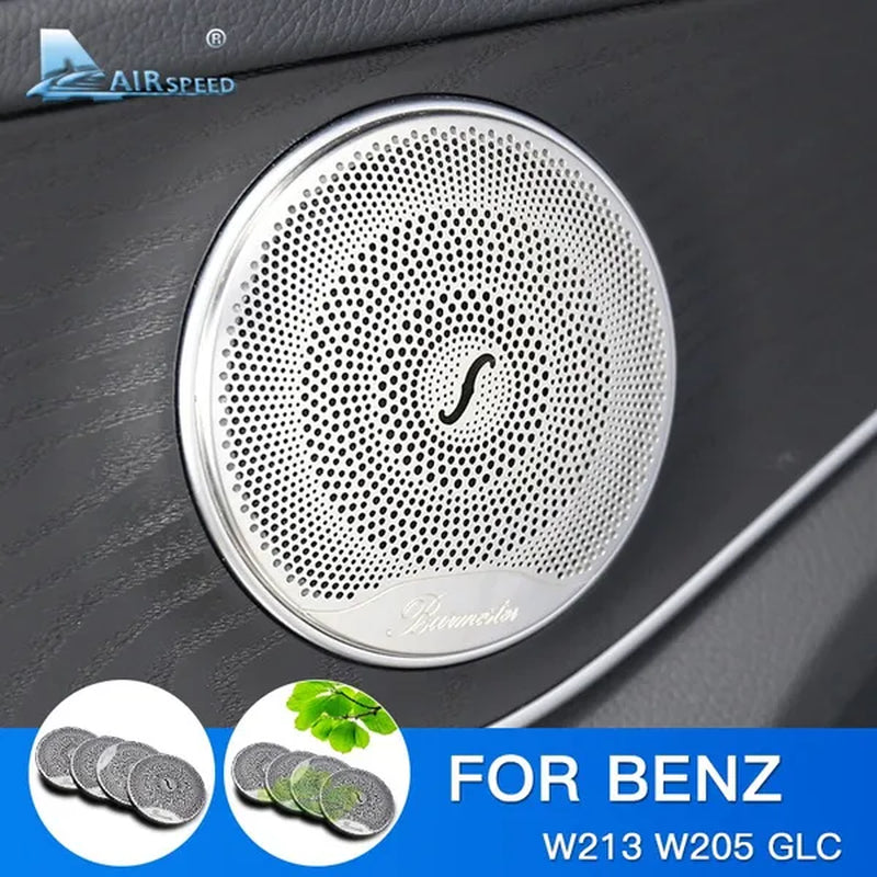 4PCS for Mercedes Benz W205 W213 Glc AMG Accessories for Mercedes GLC Benz W205 W213 Interior Trim Door Audio Speaker Cover