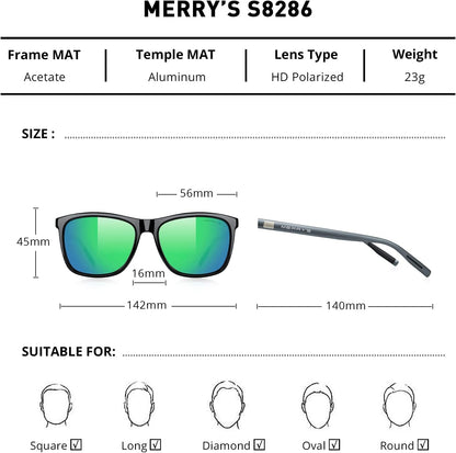 Unisex Polarized Aluminum Sunglasses Vintage Sun Glasses for Men/Women S8286