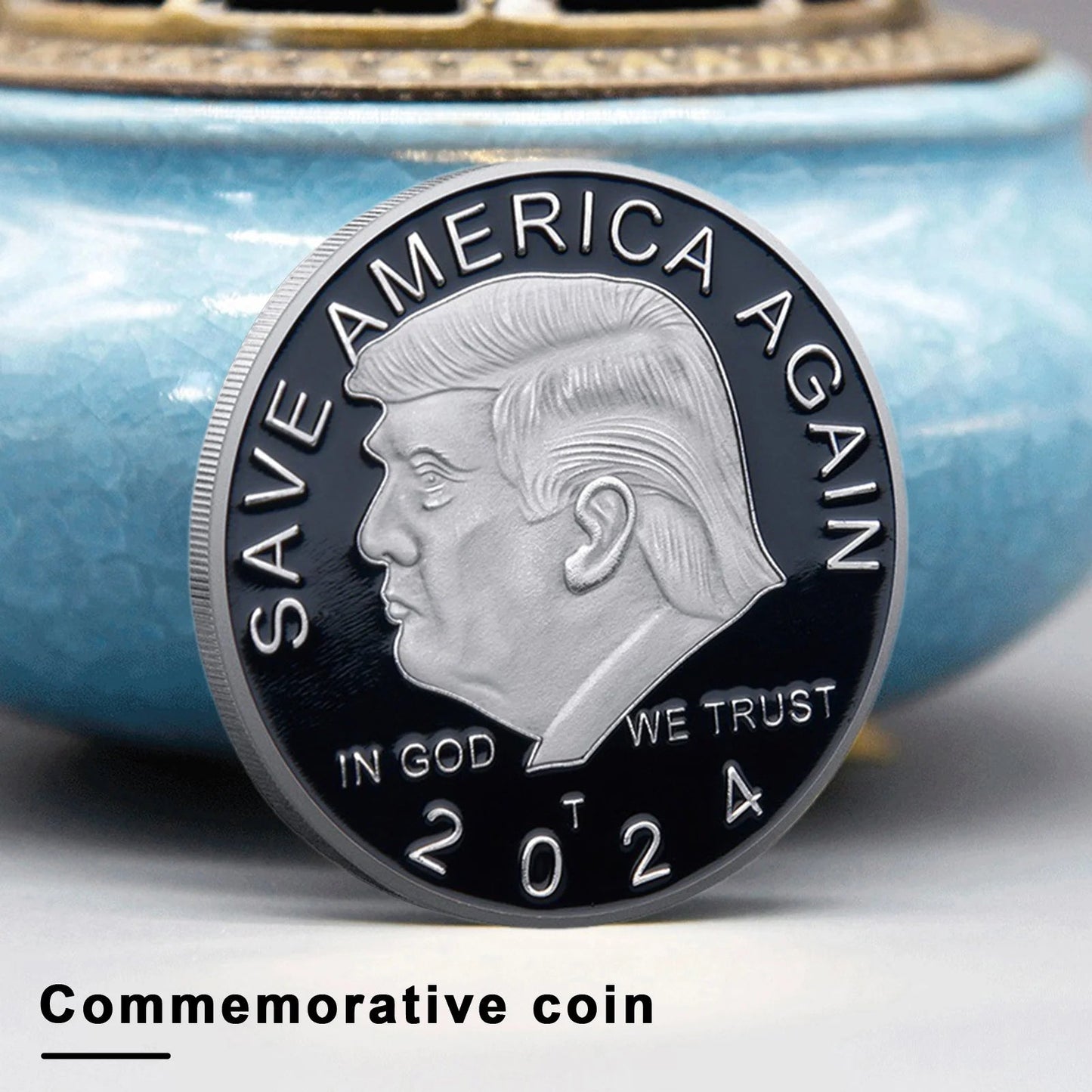 Trump Commemorative Coin Commemorative Coin Exquisite Workmanship Iron Trump Coin Keepsake Coin for Home Decorations Trump Memorabilia Coin Master Coins - WORLD TIME VISITS