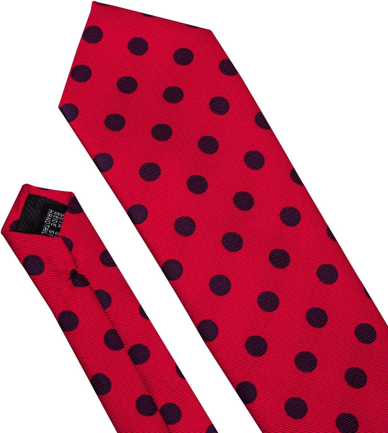 Men'S Tie Set Polka Dot Handkerchief Cufflinks Plaid Fashion Neckties Wedding Business