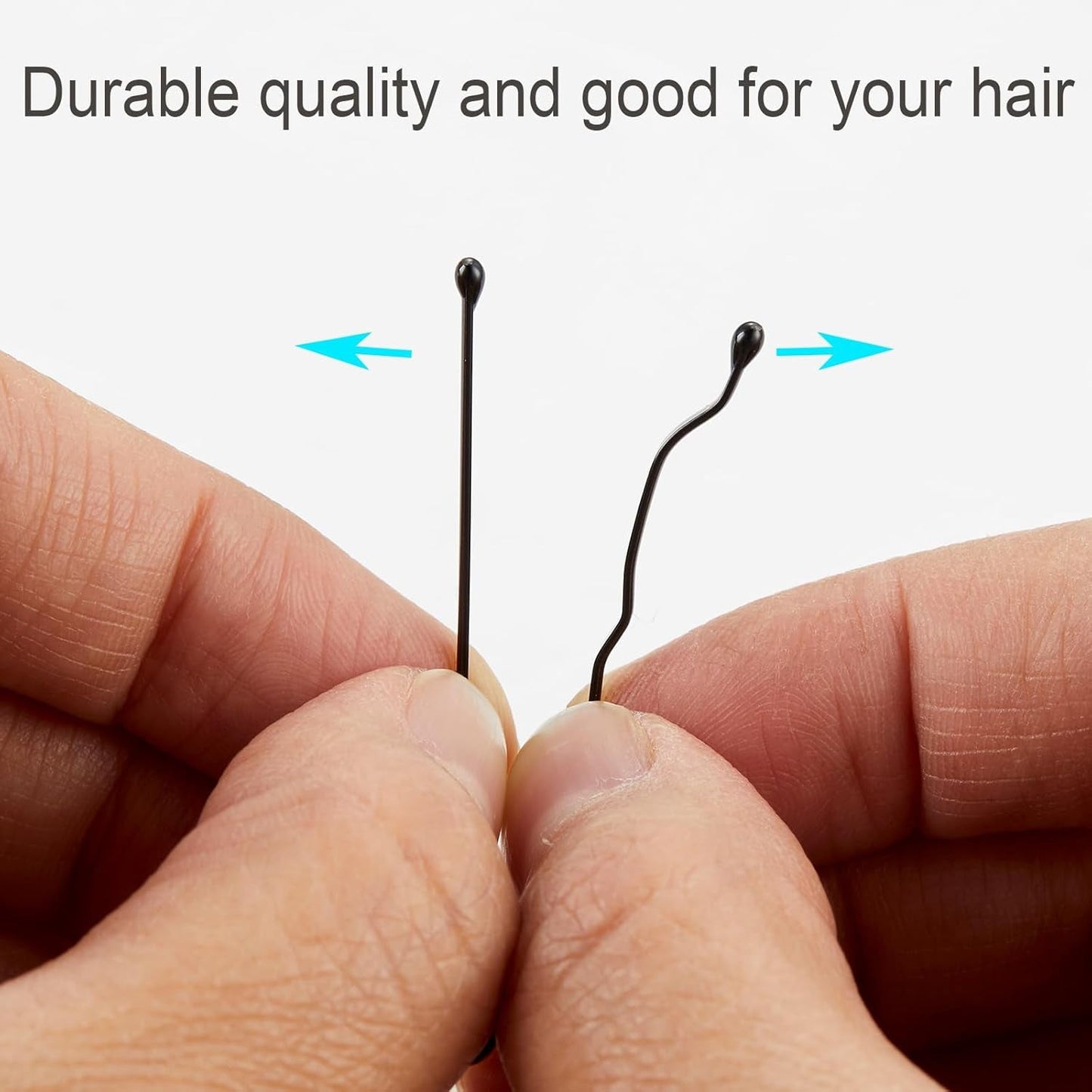 Bobby Pins, 400PCS Hair Black Bobby Pins for Women, 2025 Women Hair Pins, Bun Pins for Thick Hair Thin Hair and All Hair Types, Hair Pins with Case, 1.97 Inch