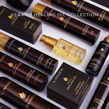 L'ANZA Keratin Healing Hair Oil Treatment, Keratin Infused Treatment, Hair Oil for Damaged Locks, Sulfate Free, Cruelty Free Healing Ingredients Repairs, Strengthens with UV Protection