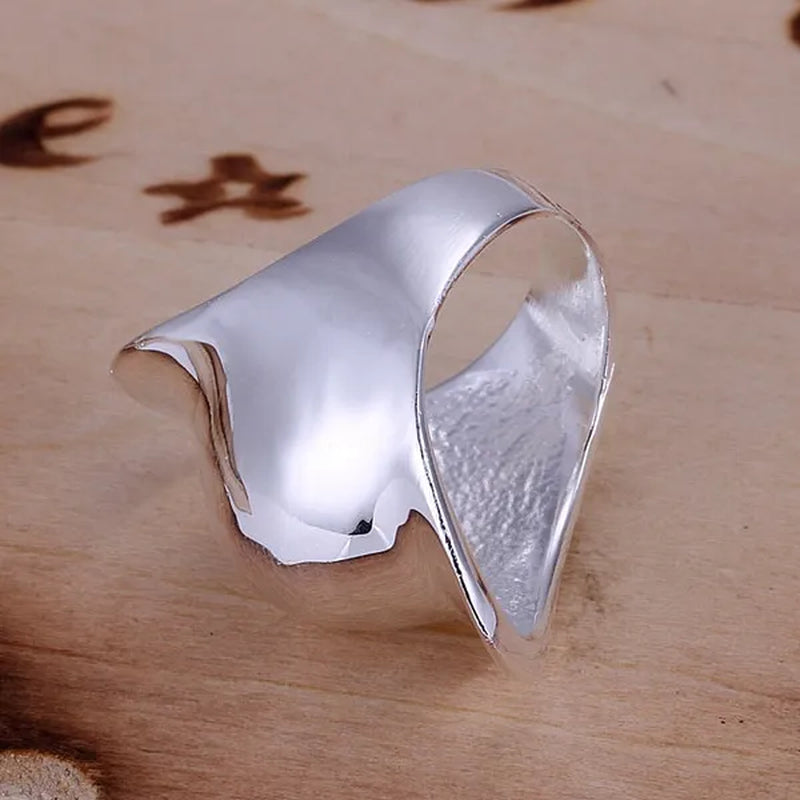 Christmas Gift Wholesale 925 sterling silver Rings for women men Fashion silver Jewelry Big Thumb Hats Women&Men Gift Finger Rings