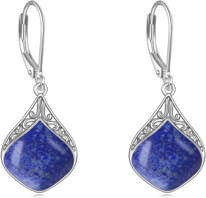 Teardrop Earrings Sterling Silver Filigree Irish Celtic Teardrop Drop Earrings Jewelry Gifts for Women Girls