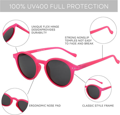 Polarized round Sunglasses, Stylish Sunglasses for Men and Women Retro Classic, Multi-Style Selection