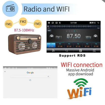 UNITOPSCI NEW 2Din Android 11 Car Stereo Radio 9'' HD Touch Screen Car MP5 Player Autoradio GPS Support WIFI Bluetooth Mirror Link FM/RDS Radio【For Mercedes-Benz C-Class 2007-2010】
