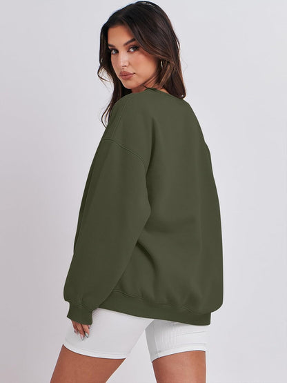 Sweatshirt for Women Oversized Crewneck Hoodies Fleece Casual Pullover Top Fall Fashion Outfits Clothes 2025