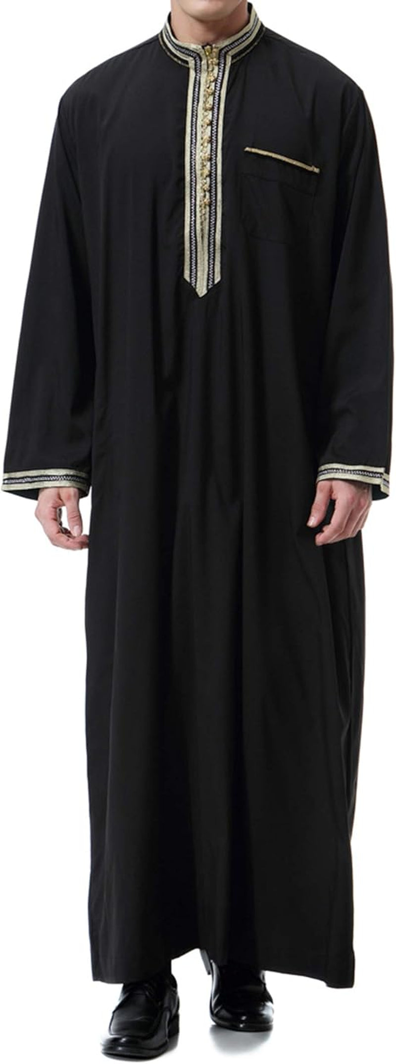 Islamic Mens Clothing Kaftan Maxi-Muslim Male Shirt Long Sleeve Abaya Dubai Cotton…