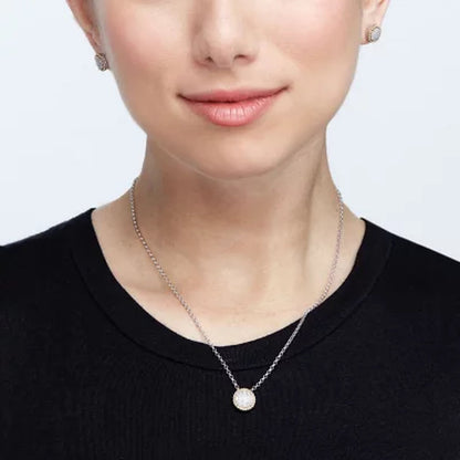 0.20 CT. T.W. Diamond Halo Pendant and Earring Set in Sterling Silver and 14K Yellow Gold