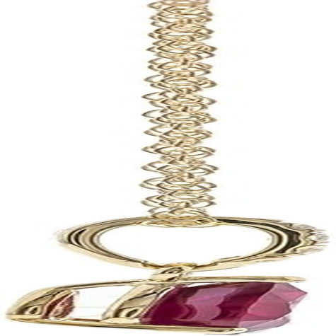 Women'S 10K Yellow Gold Mozambique Genuine Ruby Pendant with Diamonds (Pear-Cut) Shaped Ruby (QA0269P-BY) - WORLD TIME VISITS