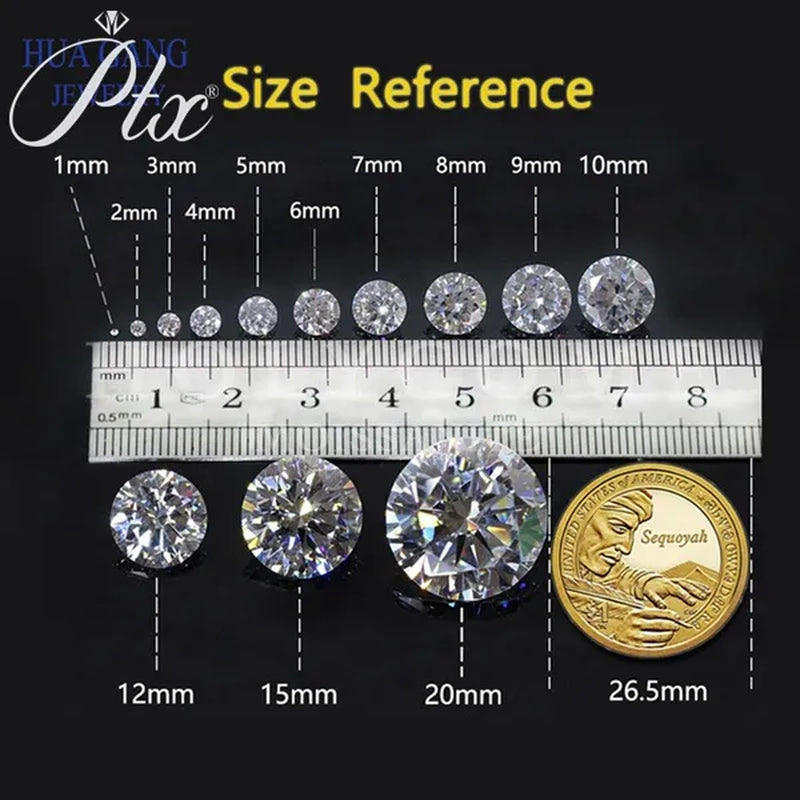 HOLYCOME  Loose Gemstones Moissanite Diamond Best GH Color 2ct Excellent Undefined Cut Gem Stone For Jewelry Diamond Ring