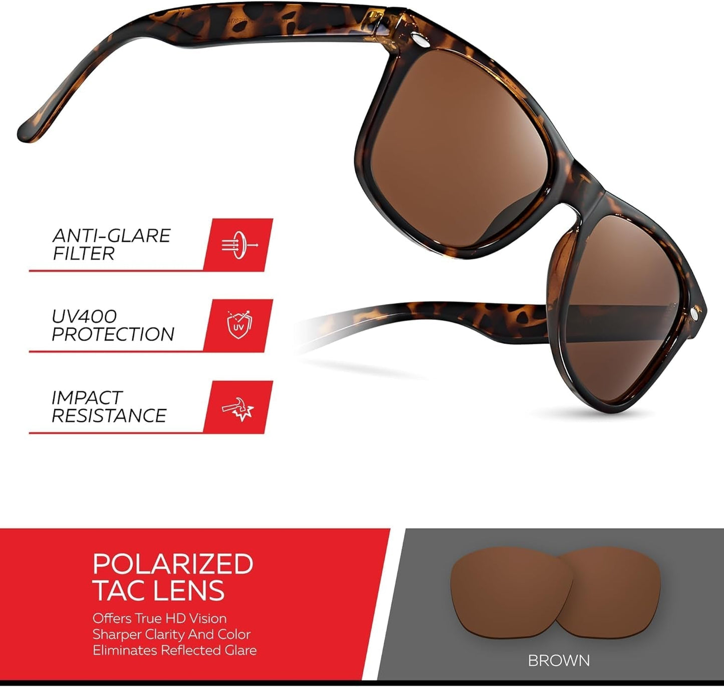 Polarized Sunglasses for Men and Women - UV Protection Classic Sun Glasses