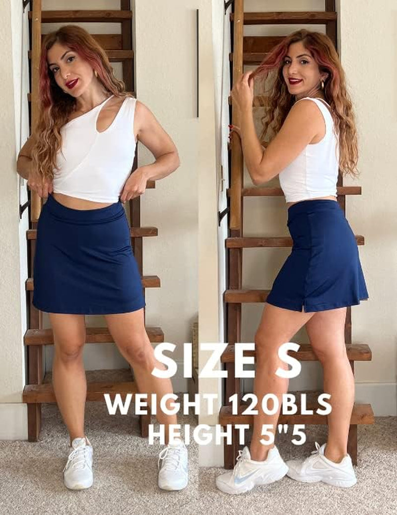 Golf Skirts for Woman with Pockets Silicone Grippers Tennis Skirt Inner Shorts Athletic Pickleball Running Skort