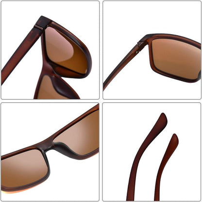Polarized Sunglasses for Men Driving Mens Sunglasses Rectangular Vintage Sun Glasses for Men/Women