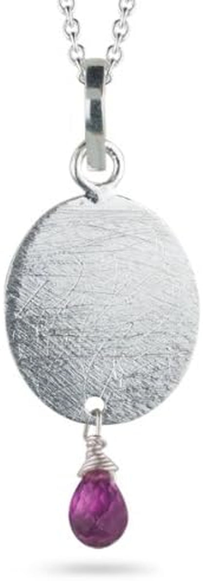 February Birthstone - Amethyst Briolette Pendant in Sterling Silver