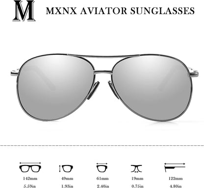 Aviator Sunglasses for Men Polarized Women UV Protection Lightweight Driving Fishing Sports Unisex Glasses MX208