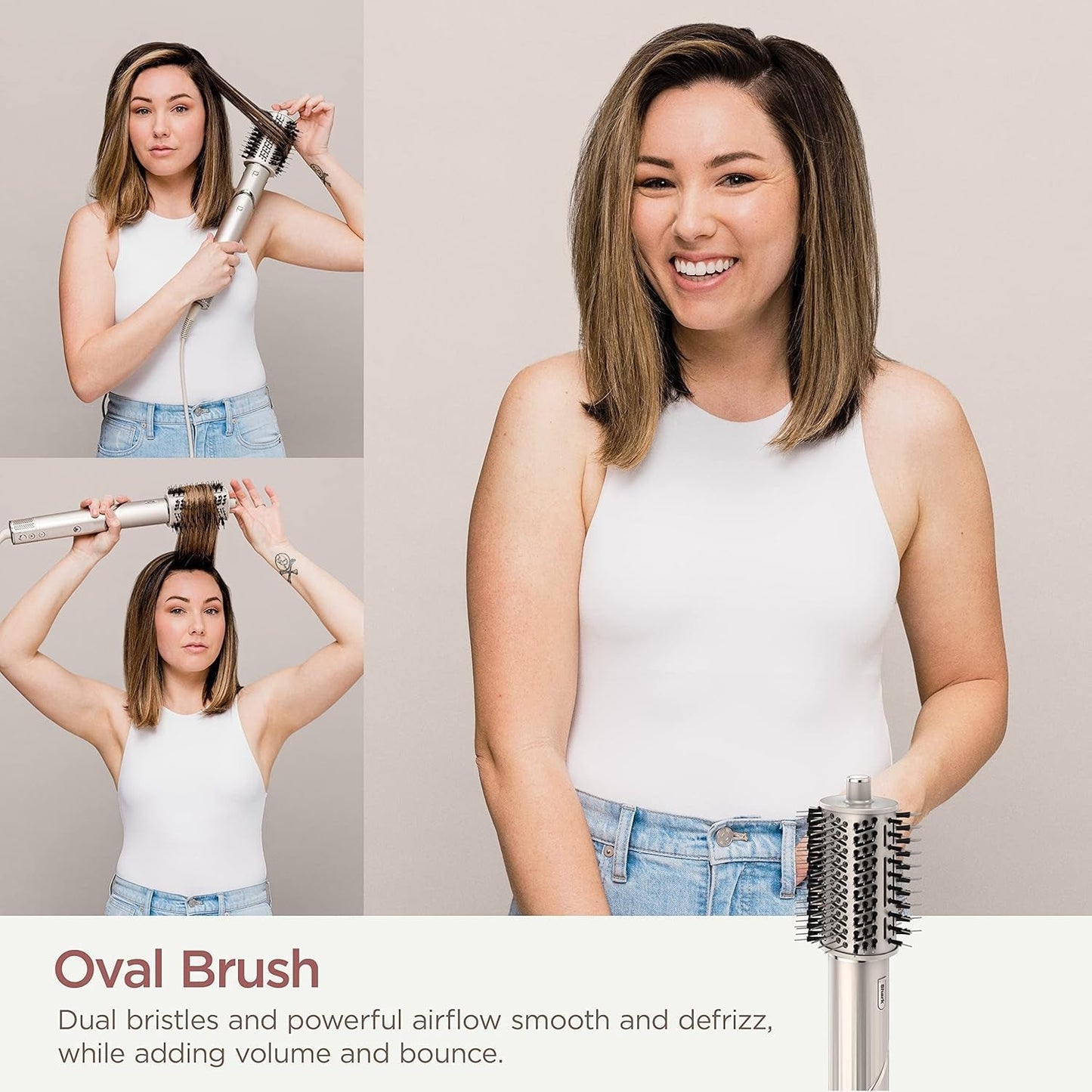 HD435 Flexstyle Air Styling & Drying System, Powerful Hair Blow Dryer & Multi-Styler with Auto-Wrap Curlers, Curl-Defining Diffuser, Oval Brush, & Concentrator Attachment, Stone