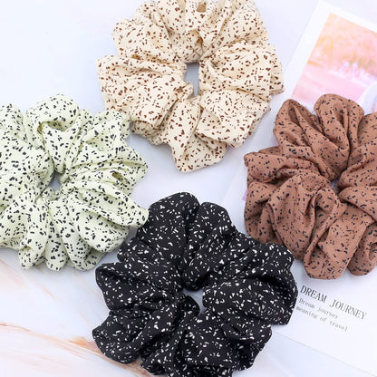 Extra Large Scrunchies for Women'S Hair, Premium Satin Soft Jumbo Scrunchy, XL 6 Inch Big Elastic Thick Band Hair Accessories, 4 Pack, Dots