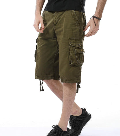 Men'S Camo Cargo Shorts Relaxed Fit Multi-Pocket Outdoor Camouflage Cargo Shorts Cotton