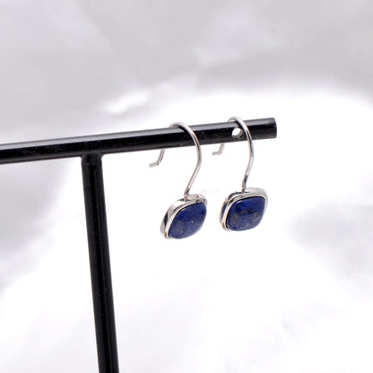 Natural Lapis Lazuli Sterling Silver Earrings for Women