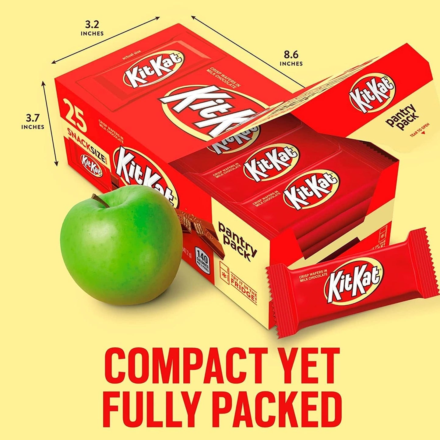 Milk Chocolate Wafer Snack Size, Candy Pantry Pack, 12.25 Oz (25 Pieces)