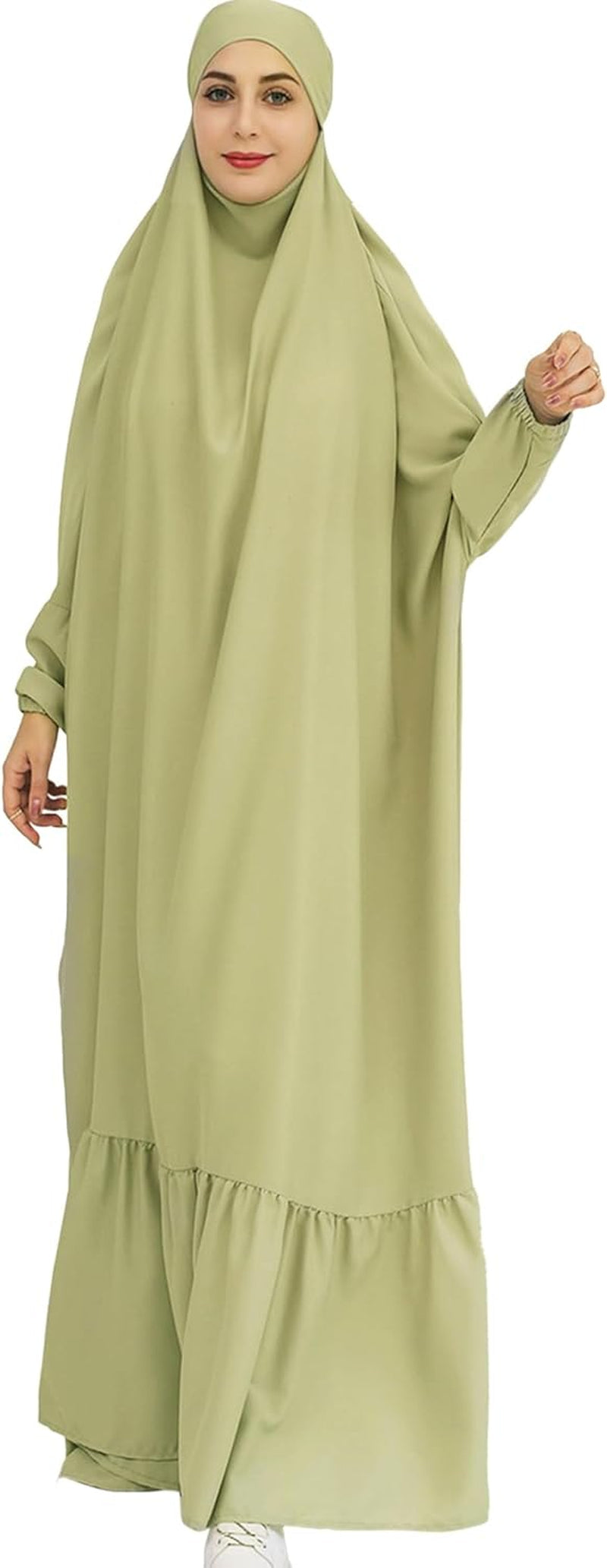 Women Jilbab Islamic Prayer Dress Muslim Dress for Woman Muslim Maxi Abaya Eid Ramadan Formal Gown with Sleeve Prayer Dress - WORLD TIME VISITS