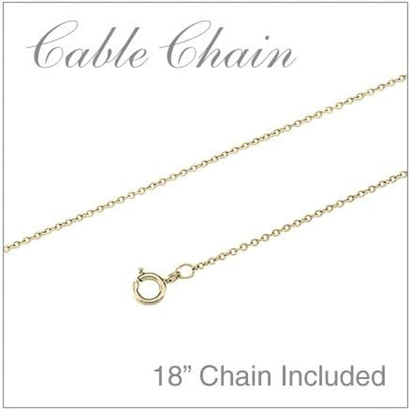 14K Yellow Gold Ruby and Diamond Cross Pendant with 18" Chain