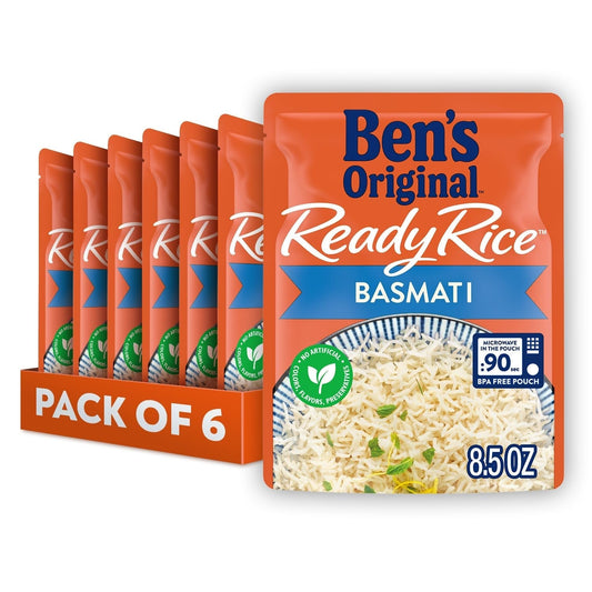 Ready Rice Basmati Rice, Easy Side Dish, 8.5 Oz Pouch (Pack of 6) - WORLD TIME VISITS