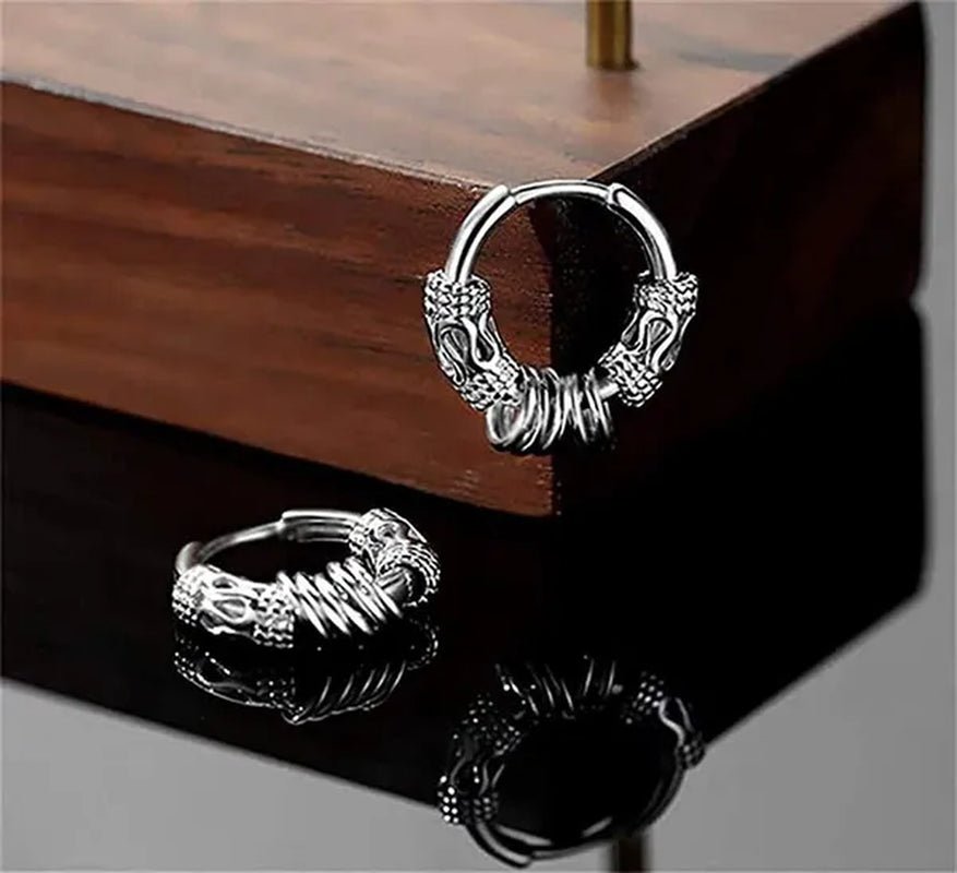 1 Pair Mens Womens Vintage Huggie Hoop Earrings Surgical Stainless Steel 14Mm Hip Hop Punk Earrings Silver Black Hypoallergenic - WORLD TIME VISITS