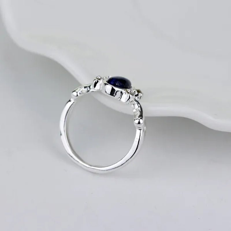 1 pc The Vampire Diaries Rings Elena Gilbert Daylight Rings Vintage Crystal Ring With Blue Lapis Fashion Movies Jewelry Cosplay