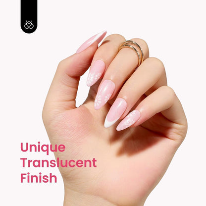 1 Pcs 15 ML Jelly Shimmer Glitter Gel Nail Polish Milky Sheer Baby Pink Nail Polish Art Manicure Spring Summer Colors Uv Gel Mother'S Day Gifts for Mom Girls Women