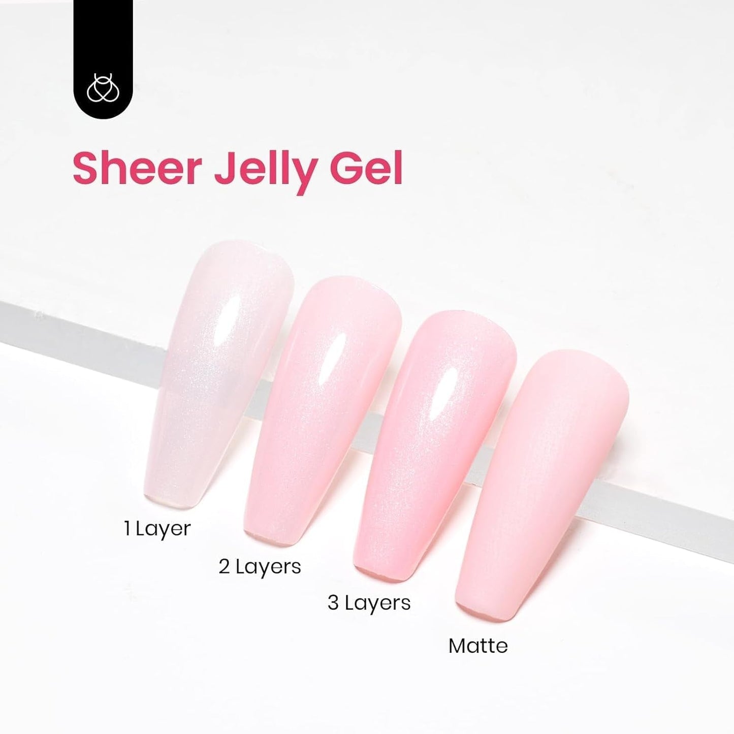 1 Pcs 15 ML Jelly Shimmer Glitter Gel Nail Polish Milky Sheer Baby Pink Nail Polish Art Manicure Spring Summer Colors Uv Gel Mother'S Day Gifts for Mom Girls Women