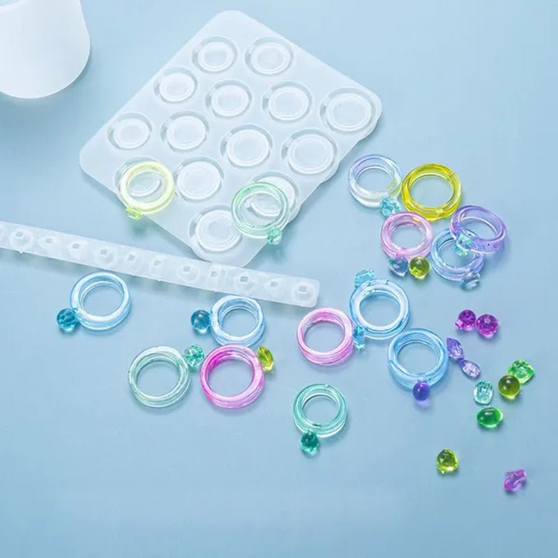 1 Set Valentine'S Day Rings UV Crystal Epoxy Mold Dove Egg Diamond Ring Silicone Mould DIY Crafts Jewelry Pendants Earrings Necklace Casting Tools GZQ - WORLD TIME VISITS